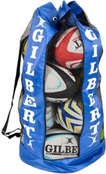 Gilbert rugby ballentas ademend blauw - sporttas voor 12 ballen