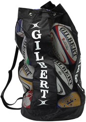 Gilbert rugbybal tas ademend zwart - ballenzak voor training