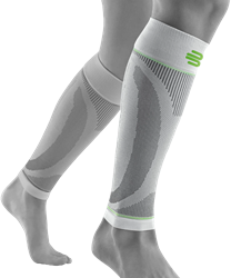 Bauerfeind Sports compression sleeves lower leg,  M long, White - 1 Paar