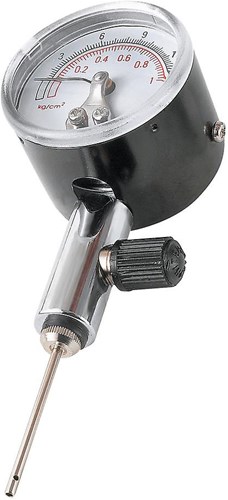 Gilbert drukmeter rugby accessoire zwart - nauwkeurige ballenpomp
