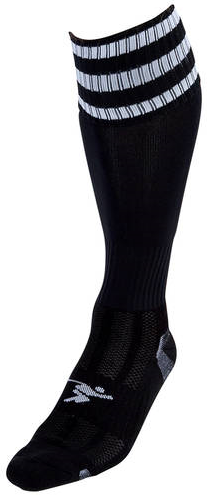 Precision 3 Streep Pro Voetbalsokken Junior Zwart/Wit 3-6