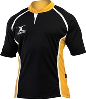 Gilbert rugbyshirt sportkleding XACT Two Tone zwart amber large