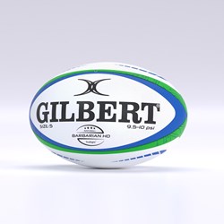 Gilbert rugbybal Barbarian HD - maat 5 - blauw groen - speelgoed