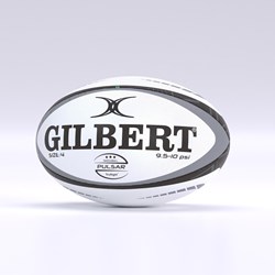 Gilbert rugbybal Pulsar wedstrijdbal maat 5 zwart grijs