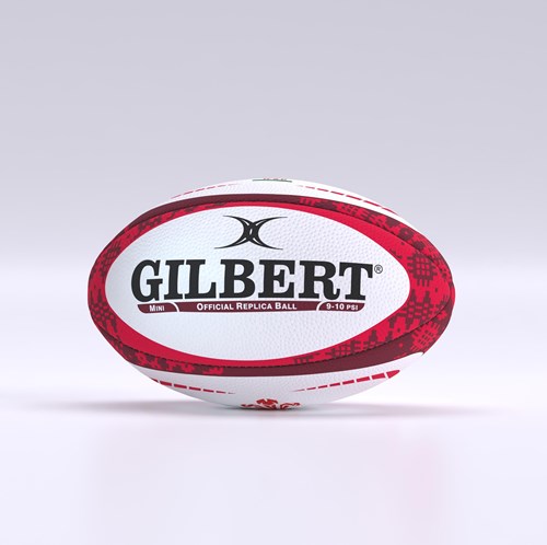 Gilbert rugbybal replica - maat 5 - kleurrijke speelbal voor kinderen