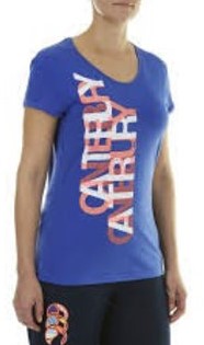 CANTERBURY LAYERED TEXT TEE - MADISON BLUE