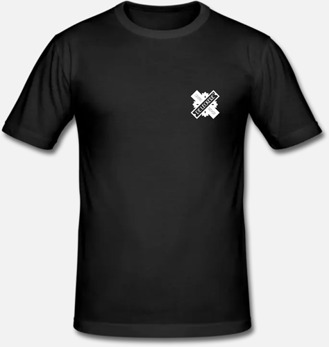 T-Shirt Leckere zwart met logo kleur (organic) maat S