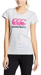 CANTERBURY CCC LOGO TEE - 6 -2XS  LIGHT GREY MARL