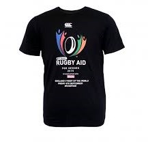 Canterbury dames rugby T-shirt zwart - Rugby Aid sportshirt katoen