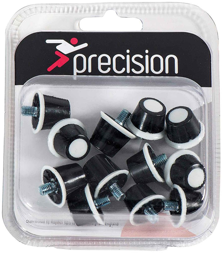 Precision Nylon veiligheid voetbalnagels sets (Single) zwart / wit 