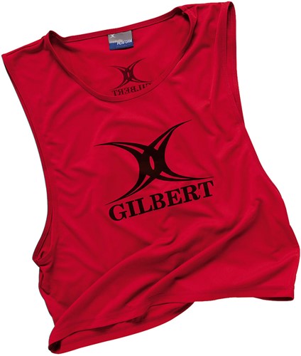 Gilbert Rugbyhesje Polyester Rood - Volwassenen