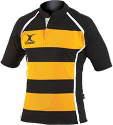 Gilbert rugby shirt Xact II Hoop zwart amber 3XL sportief design