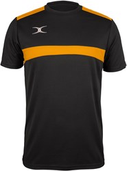 Gilbert T-shirt Photon Zwart Geel - Kinder T-shirt - 116 - Sportshirt
