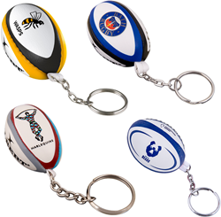 Gilbert sleutelhanger rugbybal club multikleur speelgoed accessoire