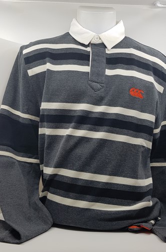 Long Sleeve Stripe Rugby Shirt Old School S