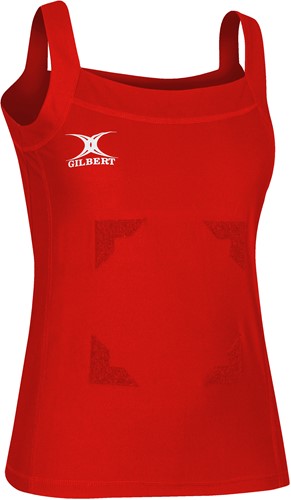 Gilbert Netball Blaze Hook and Loop Tank Top - W 10 - Rood