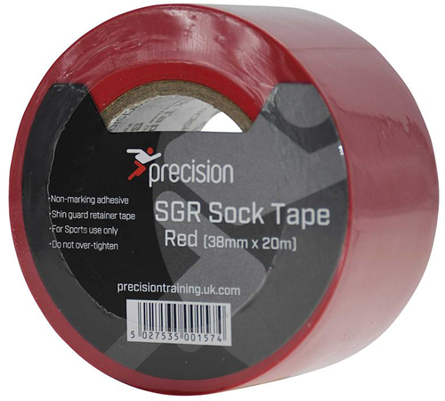 Precision SGR Sock Tape 38mm (Pack of 5) - Red - 38mm x 20m