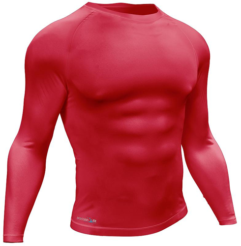 Precision Essential Baselayer Lange Mouw Shirt Volwassene Rood - M