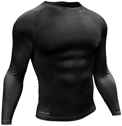 Precision Essential Baselayer Lange Mouw Shirt Volwassen Zwart - 2XL