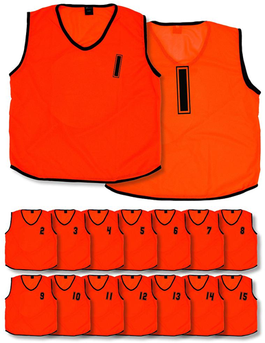 (Pack of 15) Mesh Numberood 1 - 15 Training Bibs (Infants, Kids)