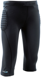 Precision sportbroek gewatteerde baselayer 3-4 volwassenen zwart XS