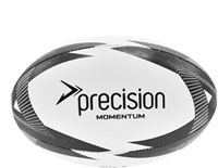 Precision rugby trainingsbal Momentum wit zwart grijs maat 3
