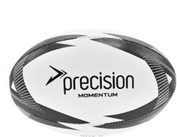 Precision rugby trainingsbal Momentum wit zwart grijs maat 3
