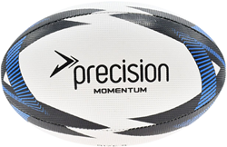 Precision rugby trainingsbal Momentum wit zwart blauw maat 3