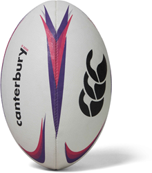Canterbury rugbybal Mentre wit violet paars maat 4 training grip