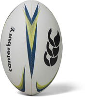 Canterbury Mentre Rugby Ball Wit / Lime / Blauw 4