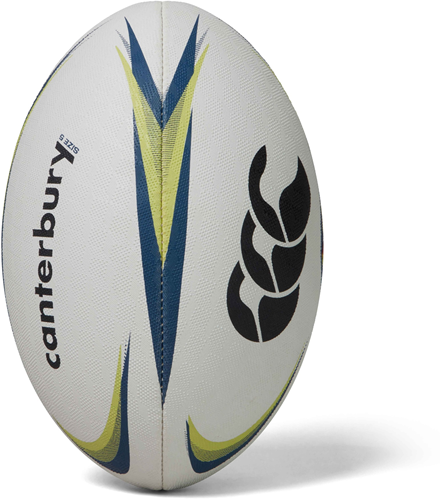 Canterbury Mentre Rugby Ball Wit / Lime / Blauw 4