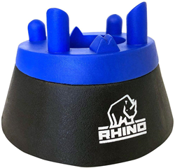 Rhino kicking tee schroefbaar blauw-zwart verstelbaar rubber rugby accessoire