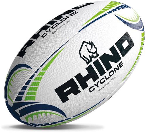 Rhino Cyclone Rugbybal Wit - Maat 3