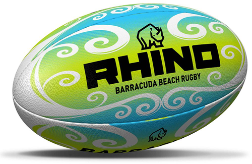 Rhino Barracuda Beach Pro Rugbybal Groen/Blauw/Wit - Midi