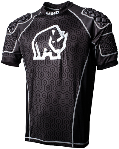 Rhino Pro Body Protection Top rugby shirt zwart volwassenen S