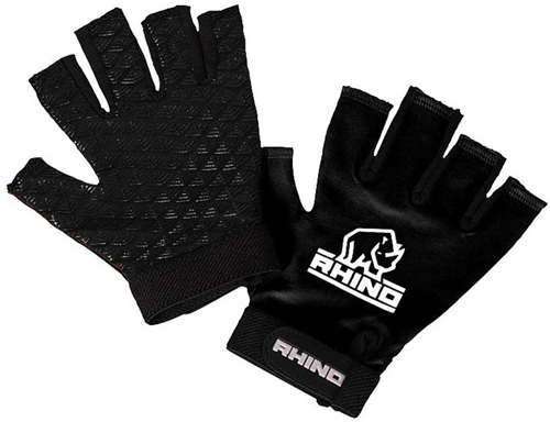 Rhino Pro Halve Vinger Handschoen Volwassenen Zwart - S/M