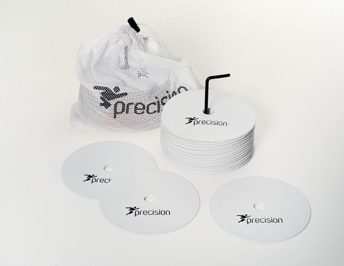 Rubbermarkeringsschijven precisierond (set van 20) wit - M