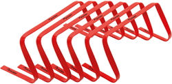 Precision trainingshorden set - sport accessoires rood 6 stuks