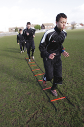 Precision trainingsladder speed geel zwart 2 meter agility