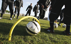 Precision Spiked Passing Boog Geel - Outdoor Trainingshulpmiddel