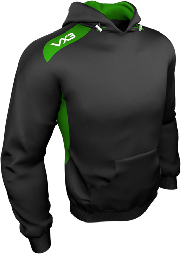 Team Tech hoodie Black/Emerald 3XL
