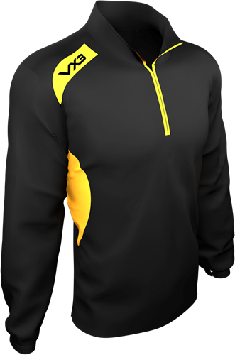 Team Tech Half Zip Train Jacket Pique Black/Amber SB/ 158