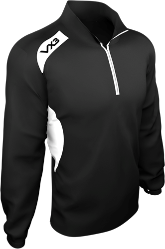 Team Tech Half Zip Train Jacket B/W XS