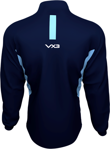 Team Tech Half Zip Train Jacket Pique Navy/Sky 3XL-2